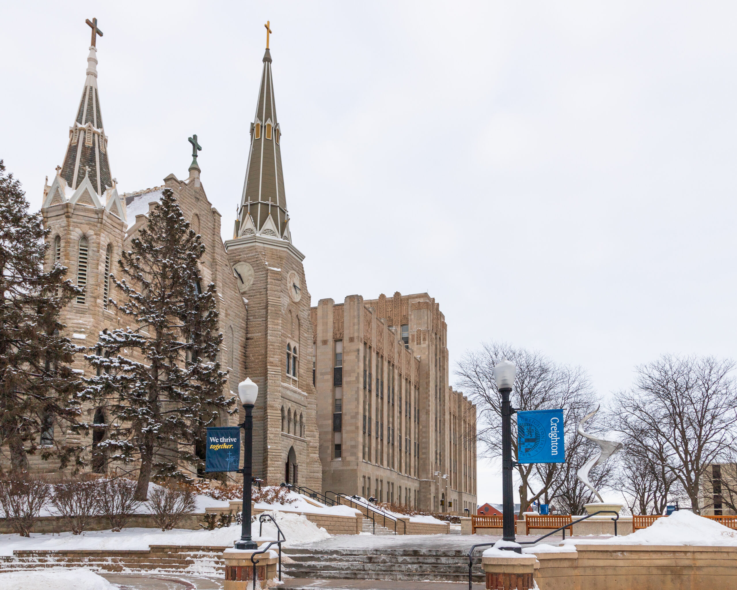 Creighton University has seen several inches of snow and sub-zero temperatures over the past couple of weeks. This winter weather marks the first that the city of Omaha has seen this season.