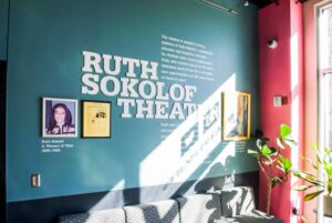 The Ruth Sokolof Theater is one of two Film Streams locations. The theater offers cinematic snacks and drinks.