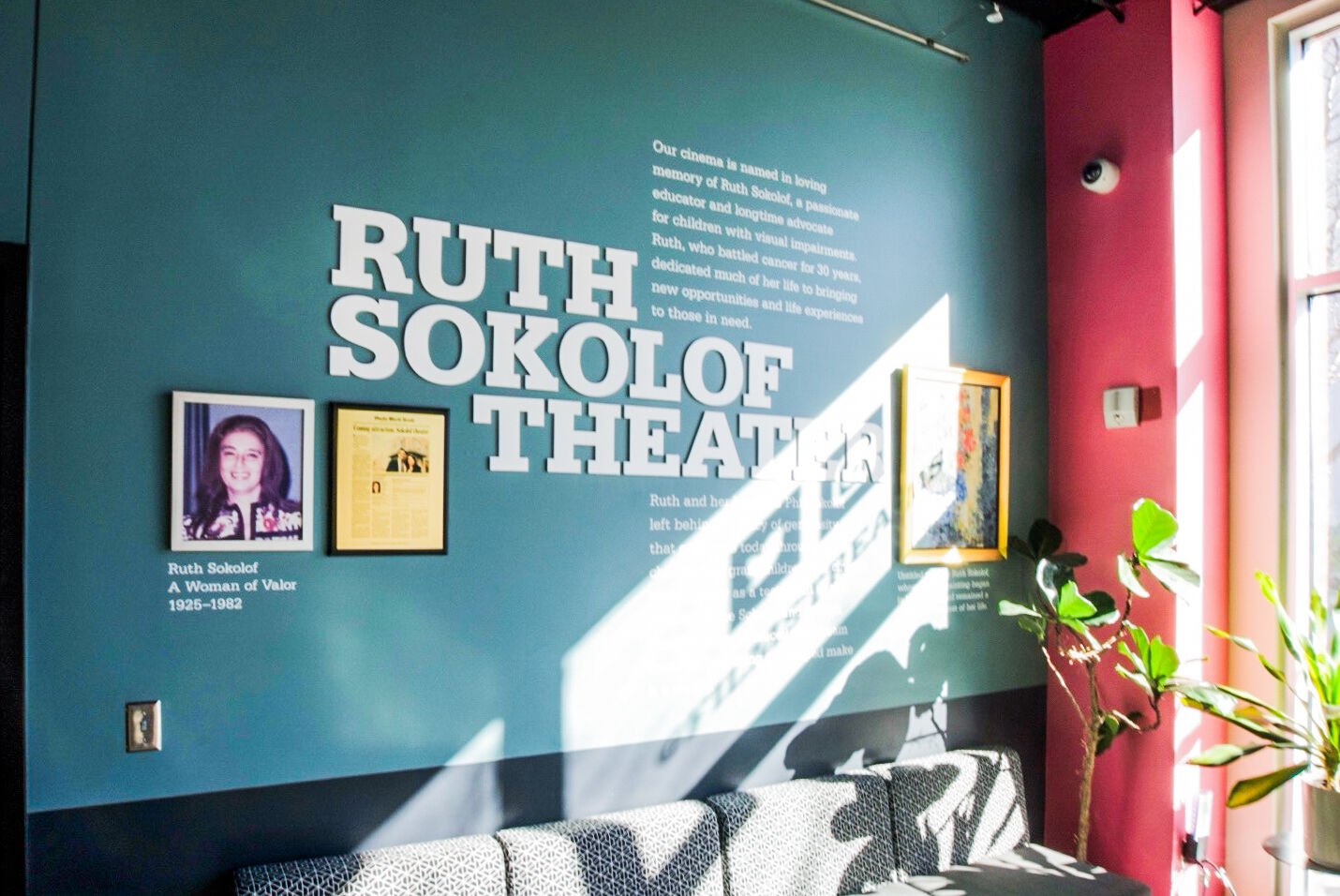 The Ruth Sokolof Theater is one of two Film Streams locations. The theater offers cinematic snacks and drinks.