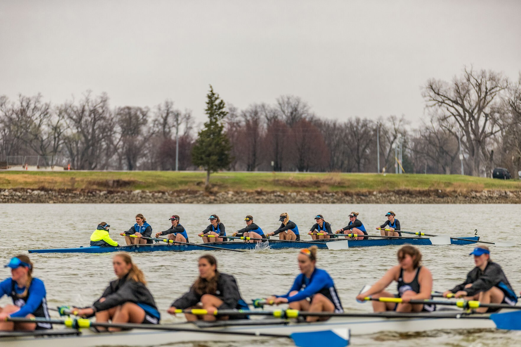 Creighton rowing swept all three races against Drake.