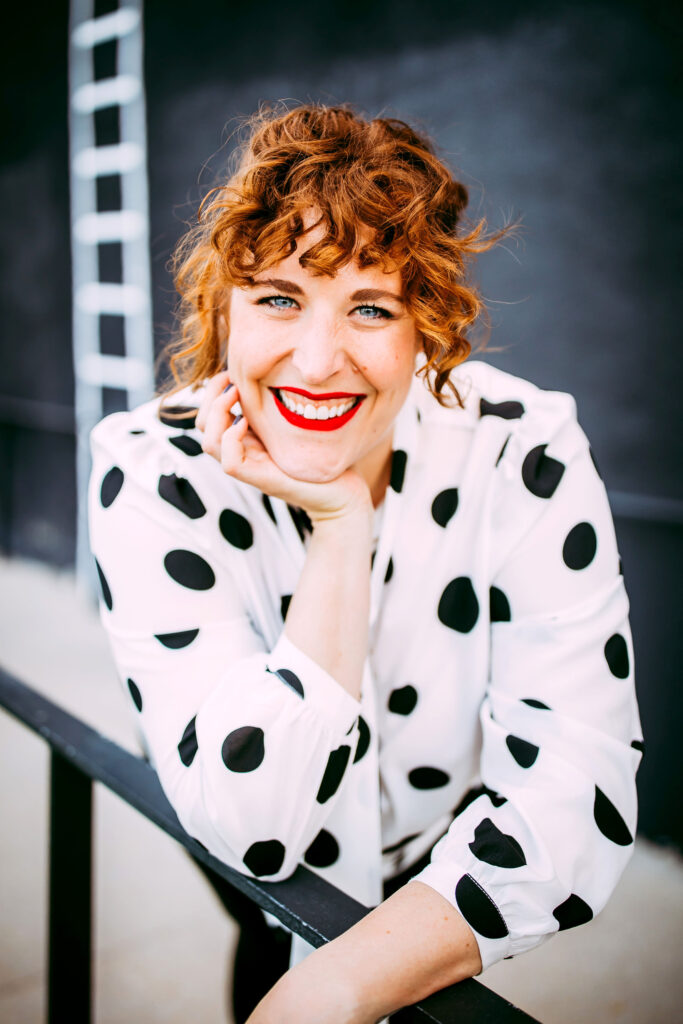 Addie Barnhart is shown, as an Addie Barnhart is an actress, director and associate professor of theatre at Creighton University.