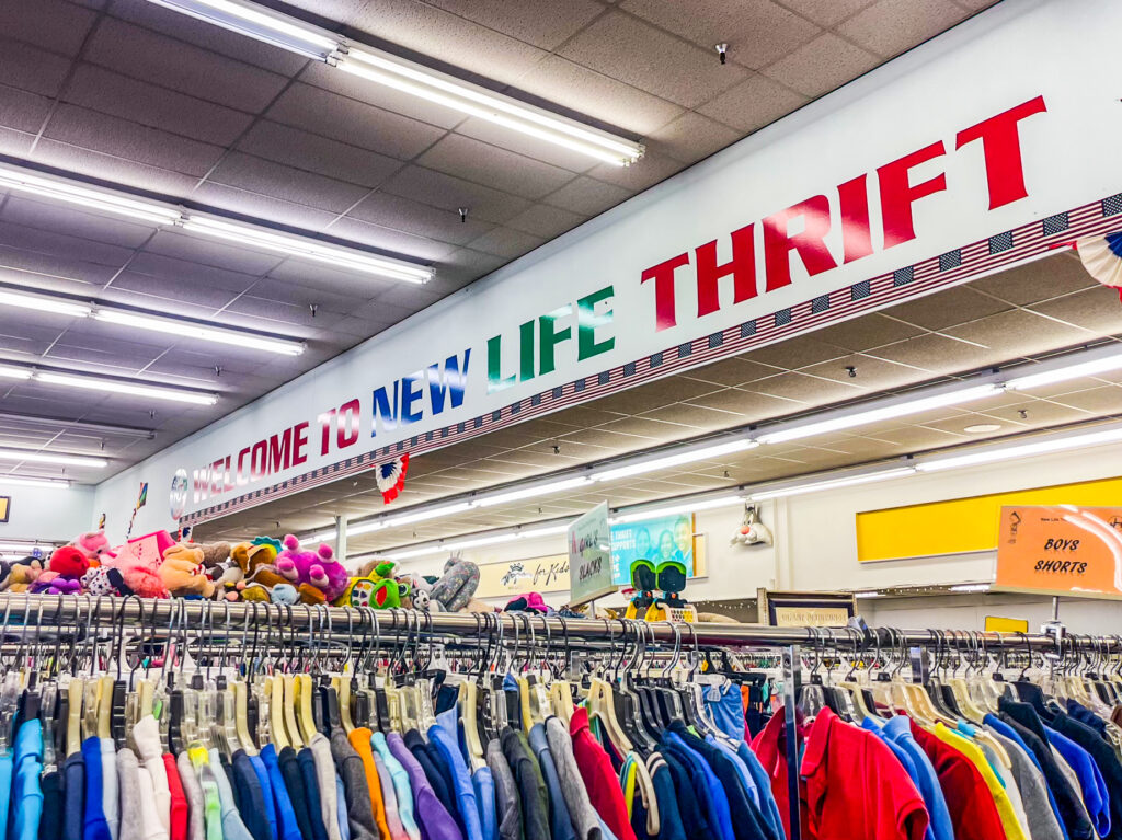 New Life Thrift store offers affordable clothing and knick-knacks for all prospective buyers. The thrift store is located in 7007 S 36th St in Omaha