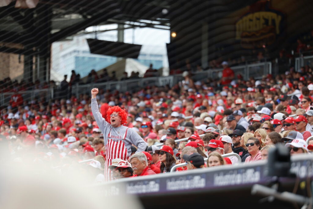 Nebraska fans pack Charles Schwab.