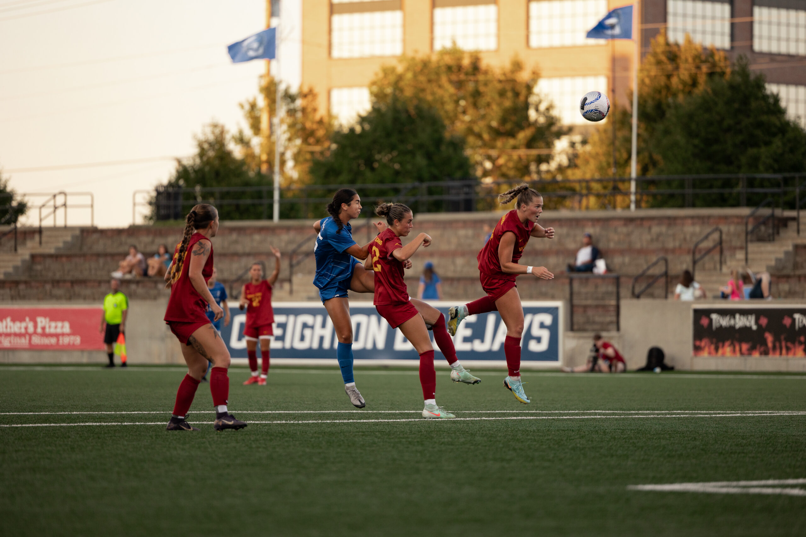 Freshman Jalen Chaney attempts a shot in the match against Iowa State.
